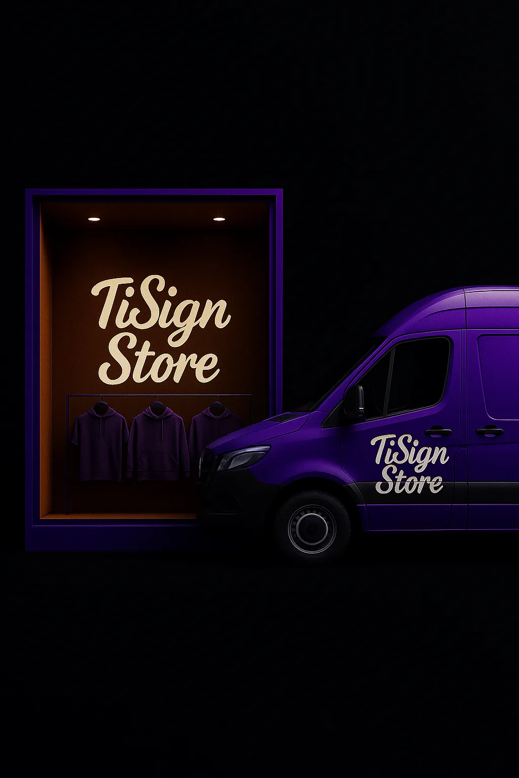 Mockup adesivi su vetrina o auto